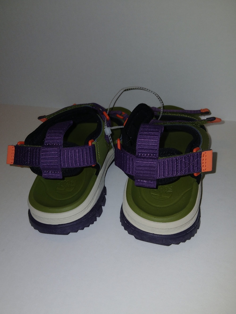 Timberland Lincoln Peak 2-Strap Velcro Sandal, Green/Black/Purple No Box - Picture 8 of 11